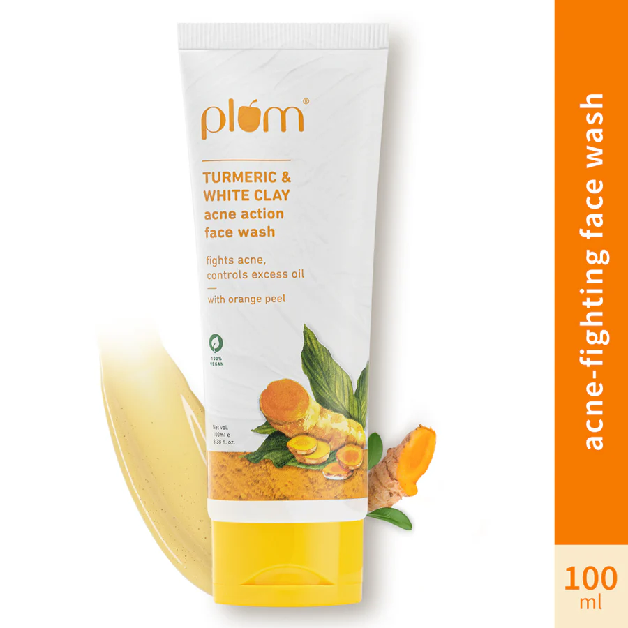 Plum turmeric clay face wash